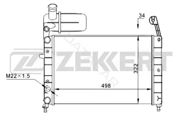 Радиатор охлаждения ZEKKERT MK-1287