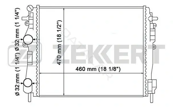 Радиатор охлаждения ZEKKERT MK-1299