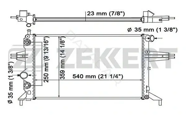 Радиатор охлаждения ZEKKERT MK-1380