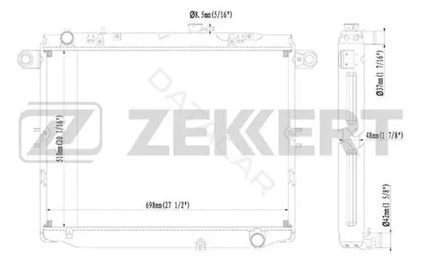 Радиатор охлаждения ZEKKERT MK-1388