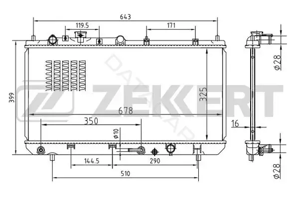 Радиатор охлаждения ZEKKERT MK-1393