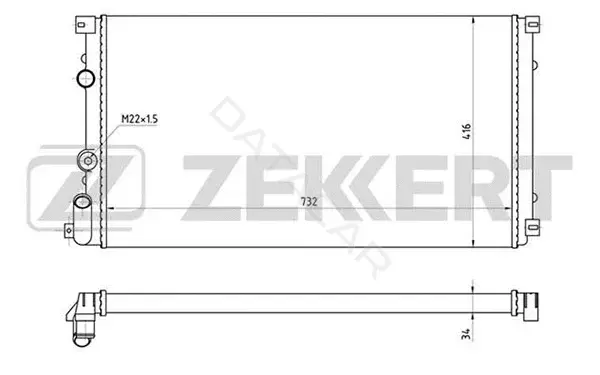 Радиатор охлаждения ZEKKERT MK-1396