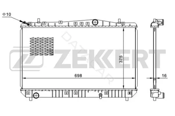 Радиатор охлаждения ZEKKERT MK-1418