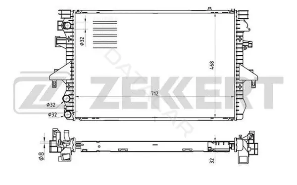 Радиатор охлаждения ZEKKERT MK-1454