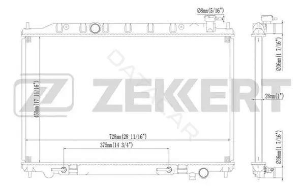 Радиатор охлаждения ZEKKERT MK-1463