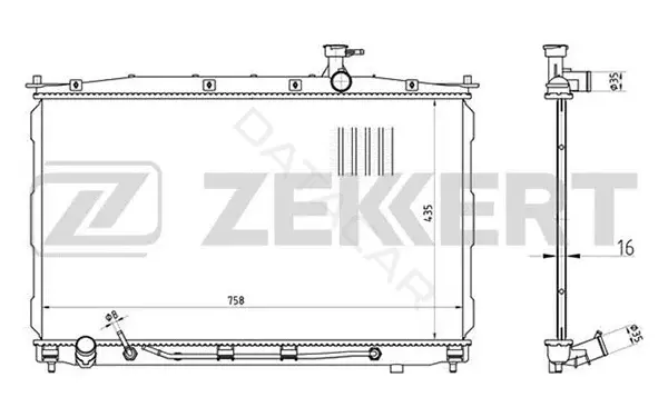 Радиатор охлаждения ZEKKERT MK-1477