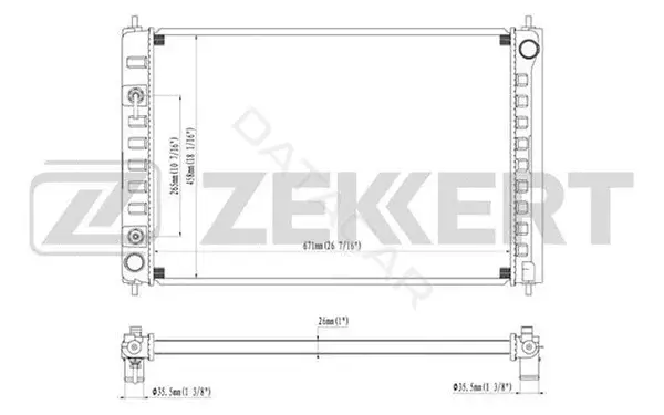 Радиатор охлаждения ZEKKERT MK-1489