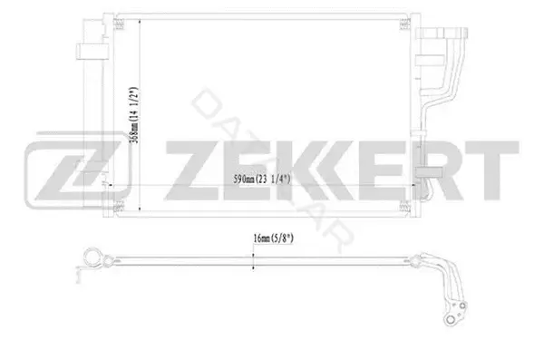 Радиатор кондиционера ZEKKERT MK-3007