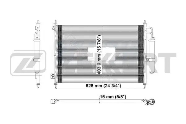Радиатор кондиционера ZEKKERT MK-3009