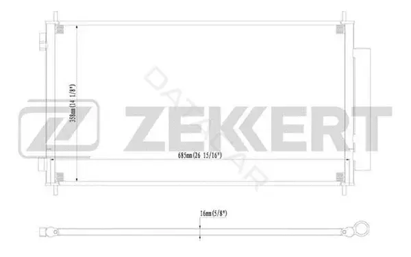 Радиатор кондиционера ZEKKERT MK-3014