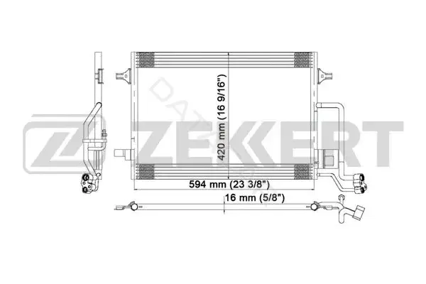 Радиатор кондиционера ZEKKERT MK-3020