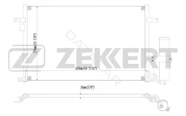 Радиатор кондиционера ZEKKERT MK-3022