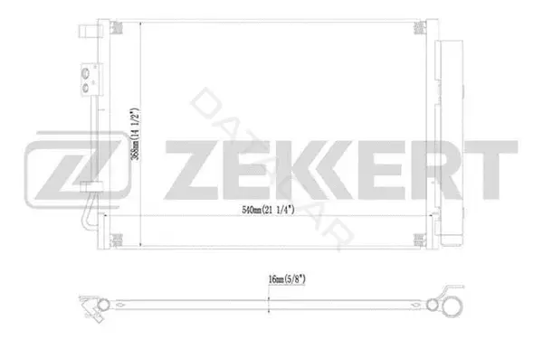 Радиатор кондиционера ZEKKERT MK-3023