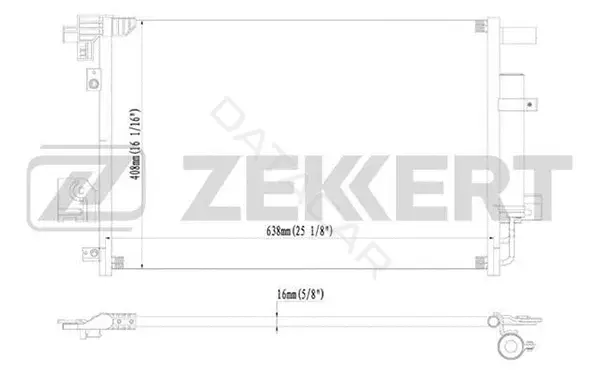 Радиатор кондиционера ZEKKERT MK-3034