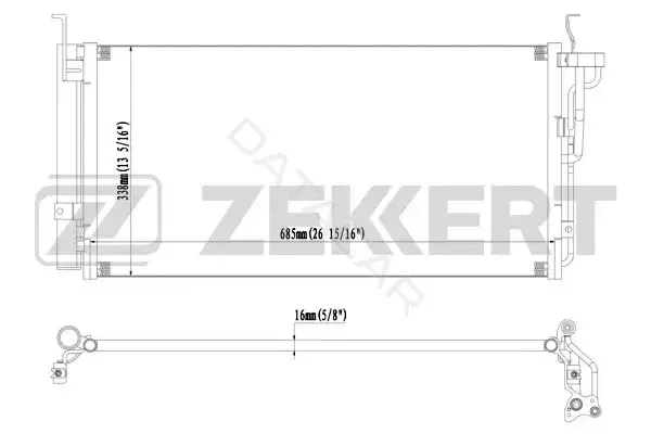 Радиатор кондиционера ZEKKERT MK-3035