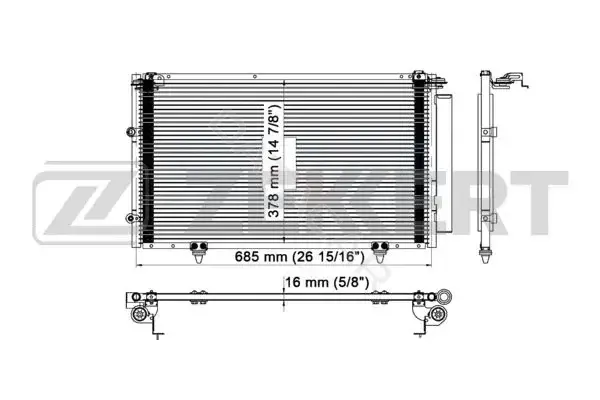 Радиатор кондиционера ZEKKERT MK-3040