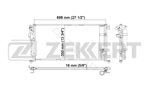 Радиатор кондиционера ZEKKERT MK-3050