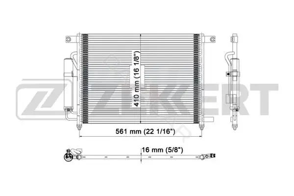 Радиатор кондиционера ZEKKERT MK-3052