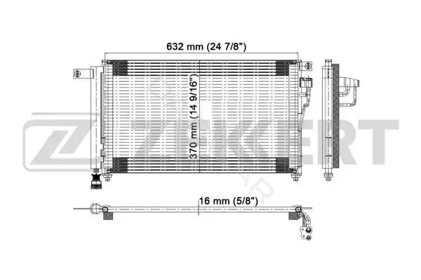Радиатор кондиционера ZEKKERT MK-3053