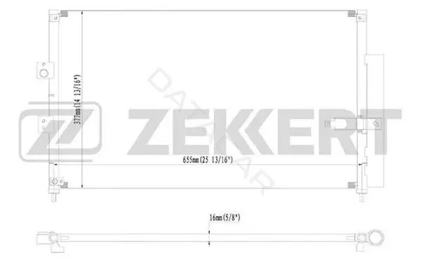 Радиатор кондиционера ZEKKERT MK-3055