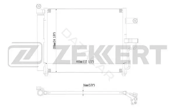 Радиатор кондиционера ZEKKERT MK-3057