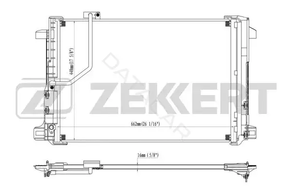 Радиатор кондиционера ZEKKERT MK-3076