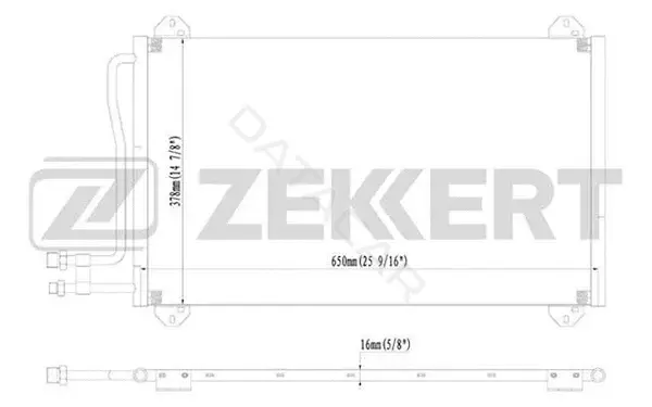 Радиатор кондиционера ZEKKERT MK-3087