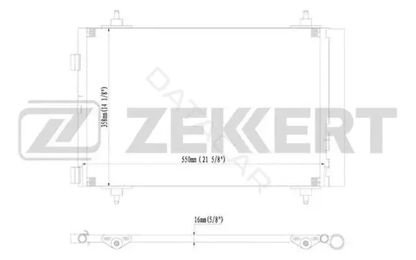 Радиатор кондиционера ZEKKERT MK-3093
