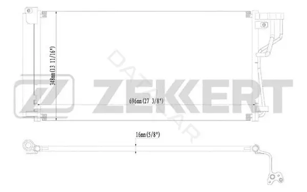 Радиатор кондиционера ZEKKERT MK-3098