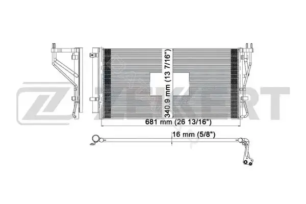 Радиатор кондиционера ZEKKERT MK-3102