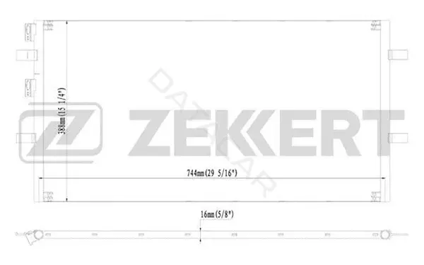 Радиатор кондиционера ZEKKERT MK-3120