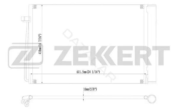 Радиатор кондиционера ZEKKERT MK-3133
