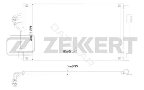 Радиатор кондиционера ZEKKERT MK-3146