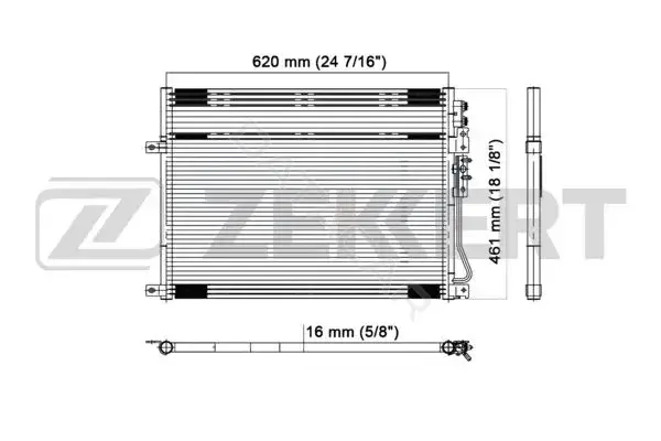 Радиатор кондиционера ZEKKERT MK-3150