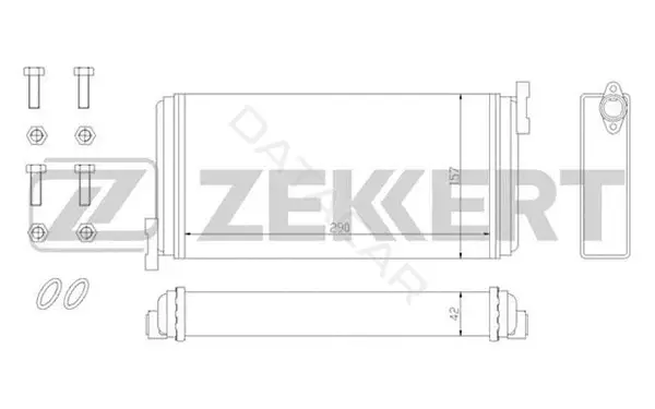 Радиатор печки ZEKKERT MK-5000