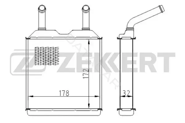 Радиатор печки ZEKKERT MK-5001