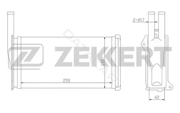 Радиатор печки ZEKKERT MK-5002