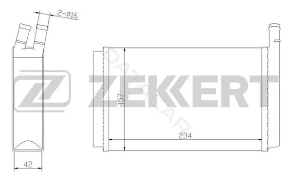 Радиатор печки ZEKKERT MK-5007