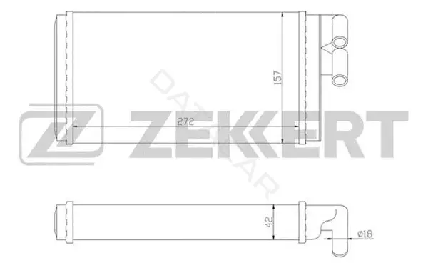 Радиатор печки ZEKKERT MK-5010