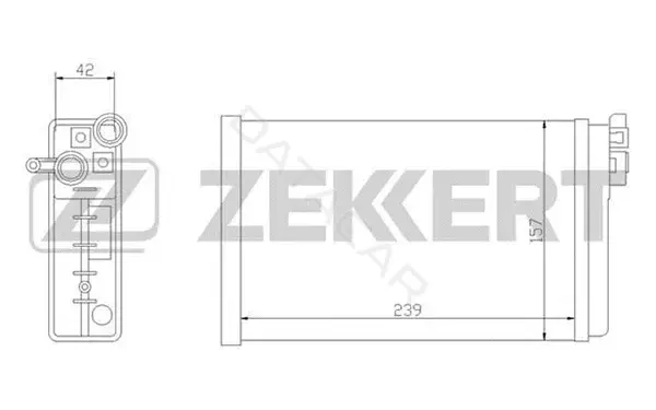 Радиатор печки ZEKKERT MK-5011