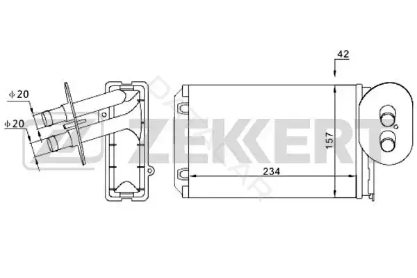 Радиатор печки ZEKKERT MK-5016