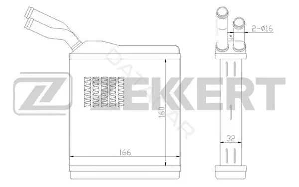 Радиатор печки ZEKKERT MK-5017