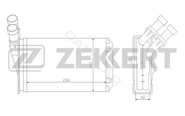 Радиатор печки ZEKKERT MK-5020