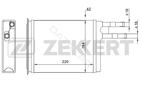 Радиатор печки ZEKKERT MK-5026