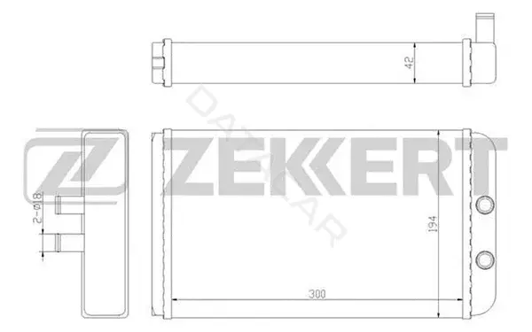 Радиатор печки ZEKKERT MK-5027