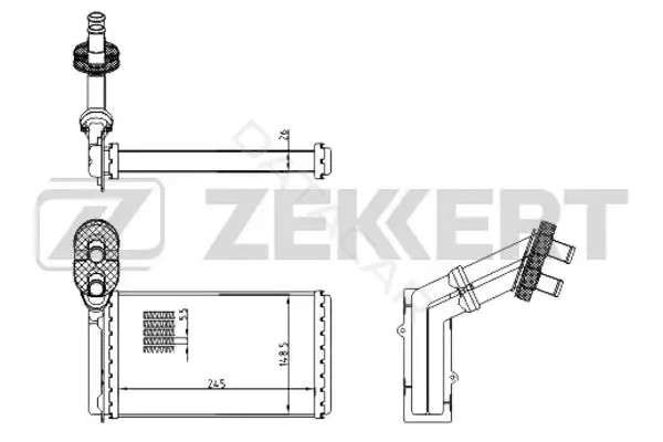 Радиатор печки ZEKKERT MK-5032