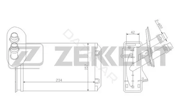 Радиатор печки ZEKKERT MK-5035