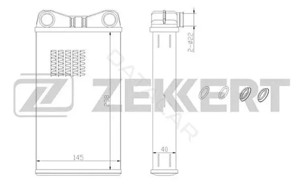 Радиатор печки ZEKKERT MK-5043
