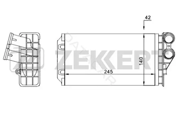 Радиатор печки ZEKKERT MK-5044
