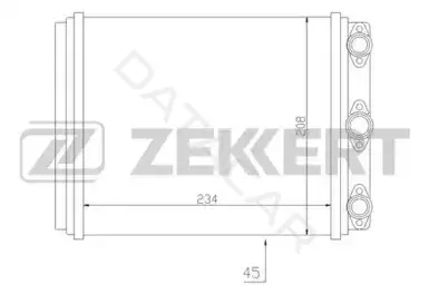 Радиатор печки ZEKKERT MK-5056